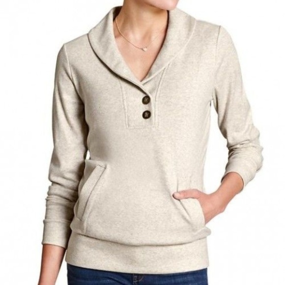 Banana Republic Sweaters - BANANA REPUBLIC Shawl Collar Pullover Sweatshirt S